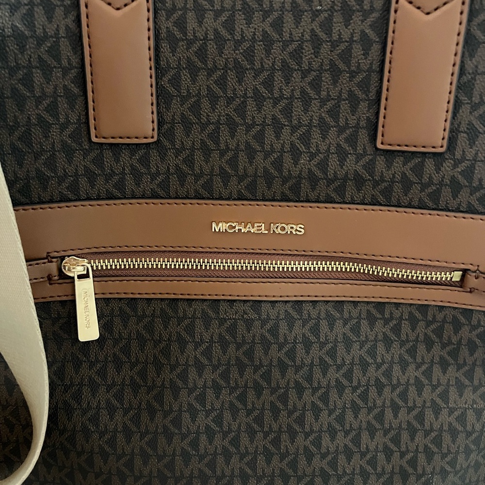 Michael Kors Brown and Tan Messenger Bag - Picture 3 of 15